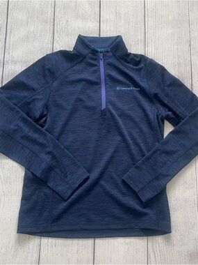 Vineyard Vines Youth Navy Performance Quarter-Zip Size Large (16)